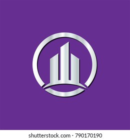 Real estate building logo design concept vector