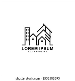 Real estate building logo - modern and simple design
