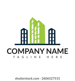 Real estate building logo. logo related to Building, Apartment, office, Architecture. Creative logo professional. simple vector design editable