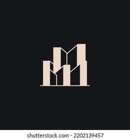 Real Estate Building Logo Template. Elegant luxury vector design