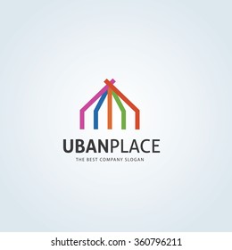 Real estate and building logo template