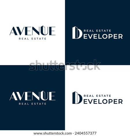 Real estate Building luxury Logo text wordmark collection 