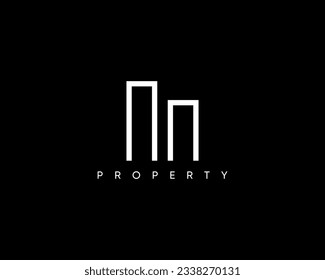 Real estate, building, skyscraper, cityscape, architecture and construction logo design template.