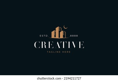 Real Estate Building Structure Logo Design, Architecture, Building Construction Template