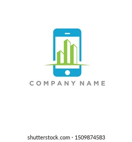 Real Estate Building Telephone Vector Logo 02