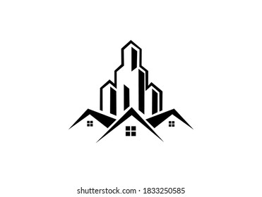 real estate building vector logo