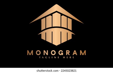 Real Estate Buildings construction company design logo vector template