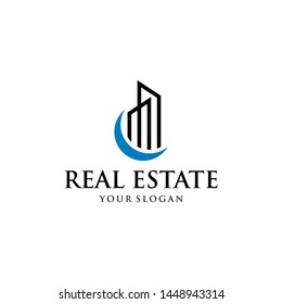 REAL ESTATE BUILDINGS LOGO VECTOR