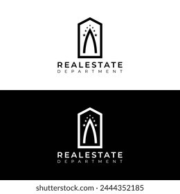 real estate buildings minimal logo design