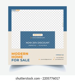 Real Estate Business Agency Social Media Post Template Design