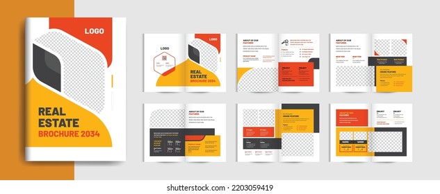 Real Estate Business Brochure Design Template Or Professional Brochure Layout Template16 Pages Business Brochure Design Template Or Professional Company Profile