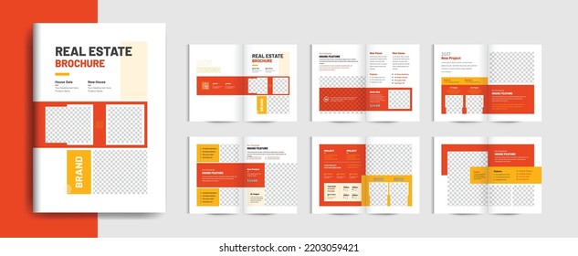 Real Estate Business Brochure Design Template Or Professional Brochure Layout Template16 Pages Business Brochure Design Template Or Professional Company Profile