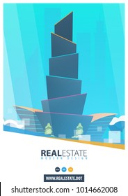 Real Estate. Business Brochure. Flyer Design. Leaflets a4 Template. Cover Book and Magazine. Vector illustration