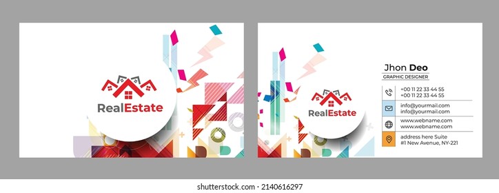 Real Estate Business Card Set- Creative and Clean Business Card Template.