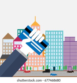Real estate business concept. Vector illustration.