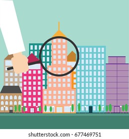 Real estate business concept. Vector illustration.