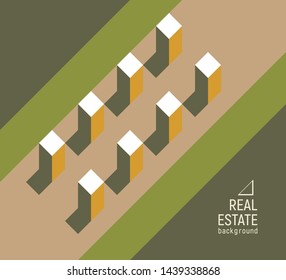 Real estate business developer concept. 
Multistorey housing construction. Presentation of new modern urban residential quarter.