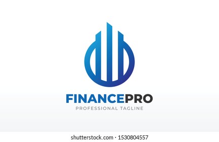 Real Estate Business Finance Pro Logo Design Vector Icon Symbol Illustration.