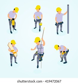 Real estate business flat 3d isometric style vector illustration