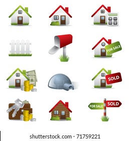 Real Estate Business Icon Set