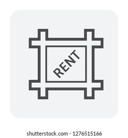 Real estate business and land investment icon design.