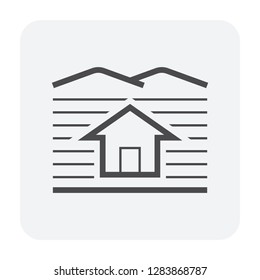 Real estate business and land investment icon design.