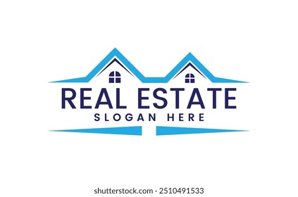 Real estate business logo, house logo icon, vector illustration logo design, building, construction, roof, estate, contractor, apartment, realtor, property, commercial, residential, corporate, flat