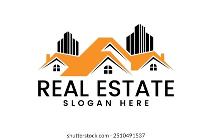 Real estate business logo, house logo icon, vector illustration logo design, building, construction, roof, estate, contractor, apartment, realtor, property, commercial, residential, corporate, flat