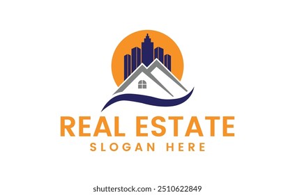 Real estate business logo, house logo icon, vector illustration logo design, building, construction, roof, estate, contractor, apartment, realtor, property, commercial, residential, corporate, flat