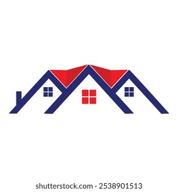 Real estate business logo, house logo icon, vector illustration logo design, building, construction, roof, estate, contractor, apartment, realtor, property, commercial, residential, corporate, flat