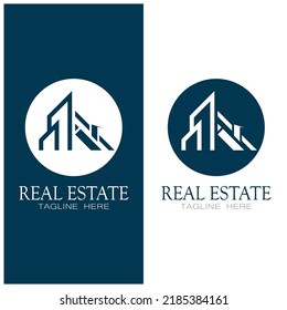 Real Estate Business Logo icon illustration Template, Building, Property Development, and Construction Logo Vector
