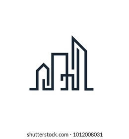 Real Estate and Business Logo Symbol Sign 