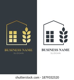 Real Estate Business Logo Template, Building, Property Management, and Construction Logo Vector Design Eps 10 with luxury gold color