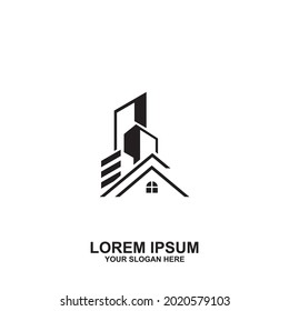 Real Estate Business Logo Template Building And Construction Logo Vector Design, Illustration, Home will be great for company logos.