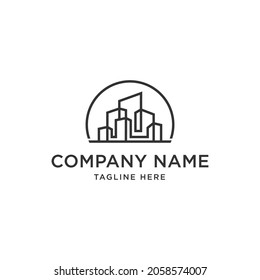 Real Estate Business Logo Template, Building, Property Development, and Construction Logo Vector Design