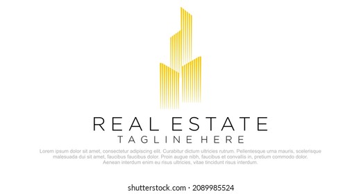 Real Estate Business Logo Template, Building, Property Development, and Construction Logo Vector Design