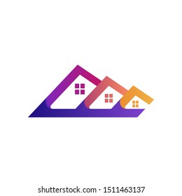 real estate business logo vector template, property and building symbol