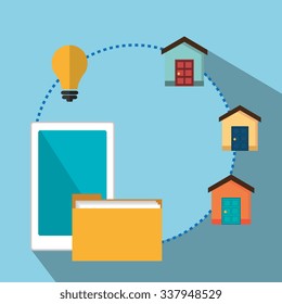 Real estate business and profits, vector illustration graphic