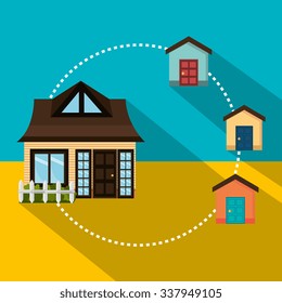 Real estate business and profits, vector illustration graphic Real estate business and profits, vector illustration graphic