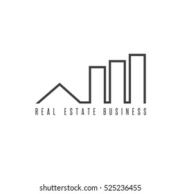 real estate business simple icon vector design template