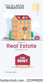 Real estate business social media post or web banner template