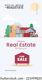 Real estate business social media post or web banner template