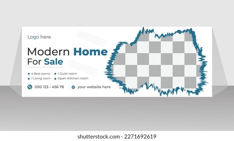Real estate business social media cover design template .  Home sale social media banner template and promotion  social media post .