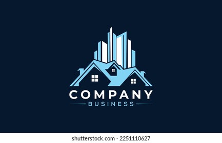 Real estate business vector logo template