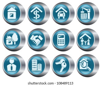 Real estate button set