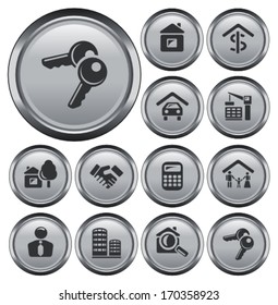 Real estate button set