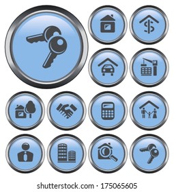 Real estate button set