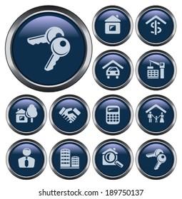 Real estate button set