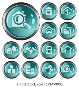 Real estate button set