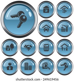 Real estate button set